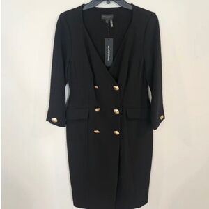 Donna Karan New York Double-Breasted Blazer Dress  Black Size 10